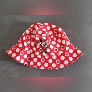 Disney Minnie Mouse Toddler Red White Bucket Hat